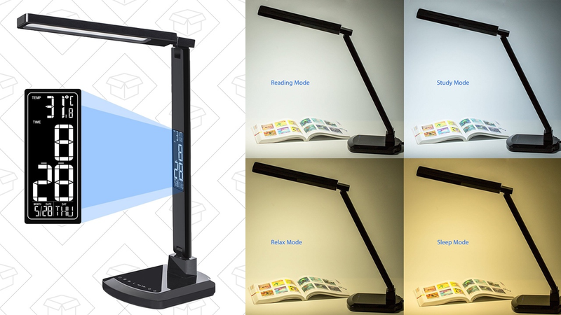 Etekcity Desk Lamp With USB Charging Port, 4 Color Temps, and LCD Display, $30 with code 9RY2VFM4
